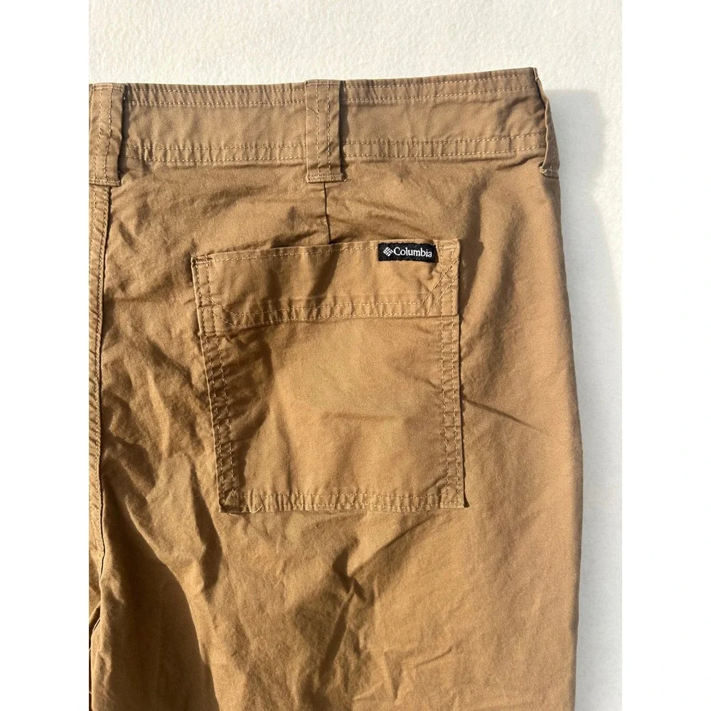 Columbia Mens Hiking Pants Brown Utility Cargo Straight‎ Leg Outdoor 38x28